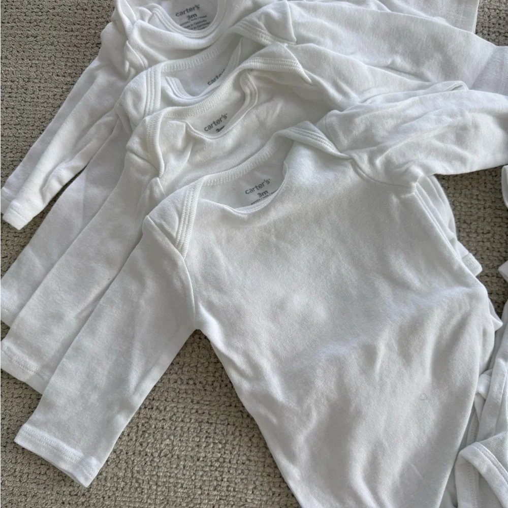 Carter's Classic White Baby Bodysuits Set
